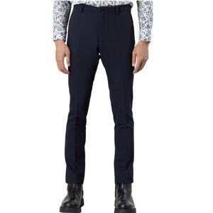 Soft Cloth‎ Pants Mens Size 36 Navy Chino Soft Twill Trousers